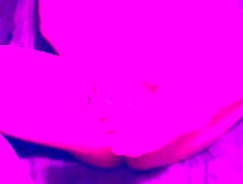 Trans beauty strokes her wang and puts her feet in your face