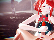 Mmd Fuck-A-Thon Xenoblade Pyra Torn Up On An Island
