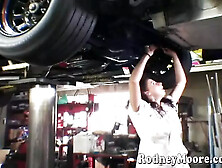 Vintage Gianna Michaels Big Tits At The Car Shop