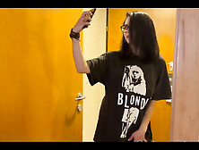 Make a Selfie during the masturbation in The Hotel Room