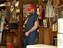 UNLEASH THE BEAST watch as our rugged hairy GOD descends into ECSTATIC SHEDROOM ESAHtk Act