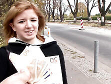 Amateur German whore rides rod in front of the camera