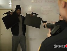 Computer burglar is caught and apprehended by horny milf cops