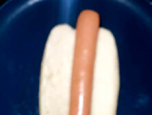 Huge Watery Cumshot On Hotdog