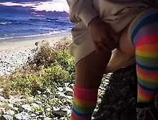 Sexy Blonde’s extreme masturbation outdoors – Hot ass