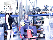 Sexy cougar sex at work