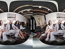 UP CLOSE VR - Cuckold Lesbo Olivia Jay Watches Girlfriend Dharma Jones Get Laid By Hung Dude - POV