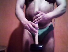 Crazy Fucker Stands In His Briefs And Uses A Sledge To Poun