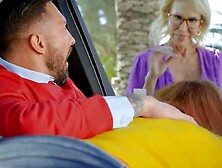 Sneaky Mysterious GILF Fucks bf