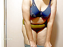 Wearing My Favourite Bra And Panty - Juicy Navel And Cleavage Show