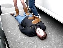 Double Trampling in Uggs (Real Amateur!)