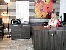 Vicky Vette And Julia Ann Inside An Office Room In Lesbian And Strap-On Dildo Scenes