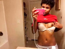 Ebony Teen Masturbate With Cucumber