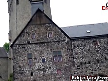 Young half-african woman seduced inside sex outdoor