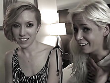 Dark stud makes 2 blonde whores moan by fucking them together