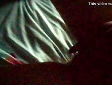 Jasmine is lying on the bed to the music and