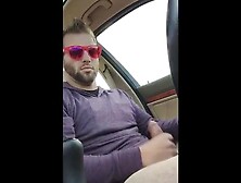 Big-Cock Hunks Play In The Car