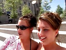 Anja And Katja Twin Sisters Pissing In Public