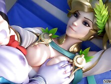 Overwatch heroes' tight pussies mercilessly smashed and drilled