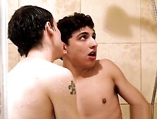 Gay Stepbrother Joins Teen 18+ In The Shower And Fucks Him