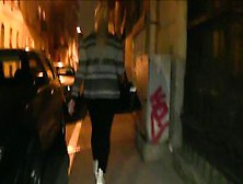 Blonde fucking in underground car park