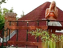 Blonde Teen Jizz On Roof