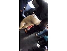 Bubble Booty On The Train Candid