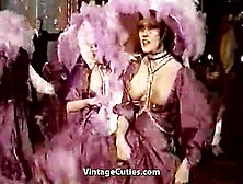 These Sexy Showgirls In Purple Dance And Put On A Great Show On Stage