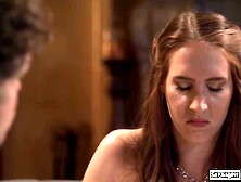 Brunette hair wife Cadence Lux seeks her stepbros aid.  The stud is ready to lend a hand merely if his stepsis will let him lick