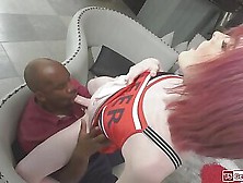 Trans Cheerleader Ella Hollywood Barebacked By Black Coach