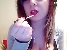 Hot Scottish Mistress Puts On Lipstick 2