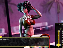 The sexy mulatta enjoys when my gigantic dong rubs against her wet thighs