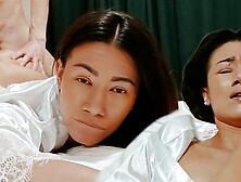 Asian Stepmom Is Tired And Asks You To Help Her Relax