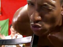 Lucky amateur pussy stretched doggystyle at kinky CFNM party