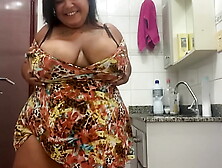 In the bathroom at home putting balls in the butt - Mary Jhuana