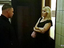 German Cougar Julia Pink give a Toilette Fuck for Stranger at Disco