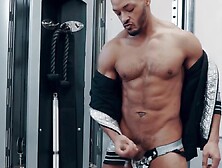 Malenoir. Com - Muscular Black Hunk Dillon Diaz Strokes Bbc Until He Cums Hard And Thi