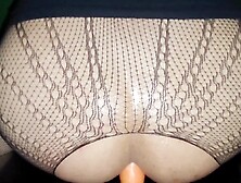 Sissy crossdreeser play with her big ass into bodystocking