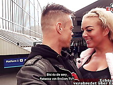 German tourist pick up blonde monstrous melons bitch in london holiday EROCOM DATE