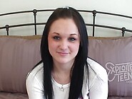 Nervous first timer with a fat ass and perfect tits sucks cock