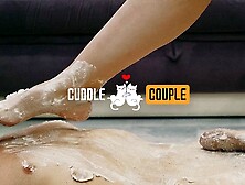 Messy Cake Trampling Footjob