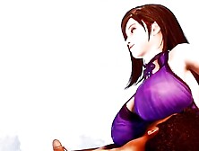 Tifa Places Her Massive Tits On His Face While Gently Stroking His Cock