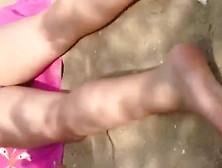 Beach Flash With Cum On Girl