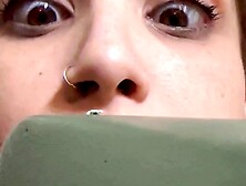 The pregnant and giant-assed giantess Lina creates a miniature city for a tiny fiance