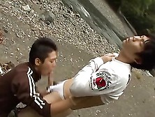 Two Japanese Men Having Sex At Riverside