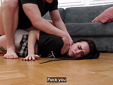 Severe Humiliation.  I Pissed BF Off Hard And He Fucked Me On The Floor.  4K HD Tim Team