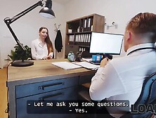 Hot Customer Wanted To Get A Loan, But Got Fanal Sexed Eventually. Sexy Sex With Arina Shy