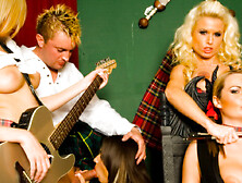 Alexis May & Donna Bell & Kaia Kane & Katie Weale & Victoria Paris in A Wild Orgy Breaks Out In A Scottish Bar - Hot4MILF