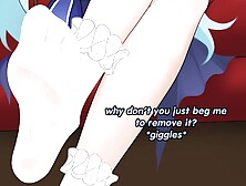 Furina wants to turn you into a quickshot part 1 (femdom,  feet,  premature eaculation fetish)