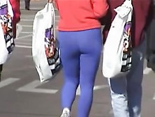 Tight Blue Pants Wrapping The Candid Amateur Ass Around 05Zq